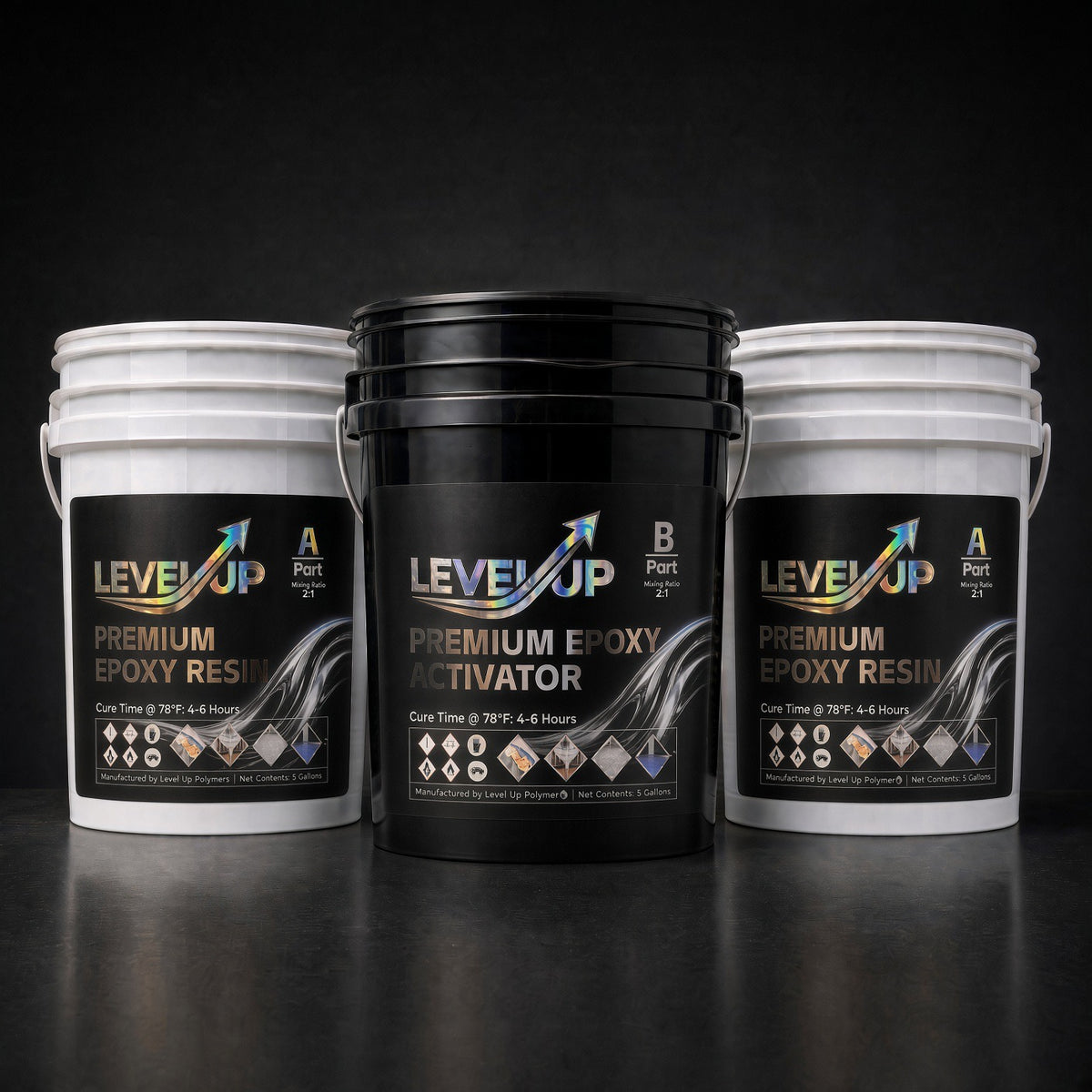 Premium Clear Epoxy Resin — 15 Gallon Kit